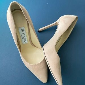 JIMMY CHOO Romy 100 Suede Heels